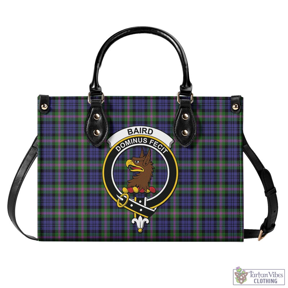 Tartan Vibes Clothing Baird Modern Tartan Luxury Leather Handbags with Family Crest