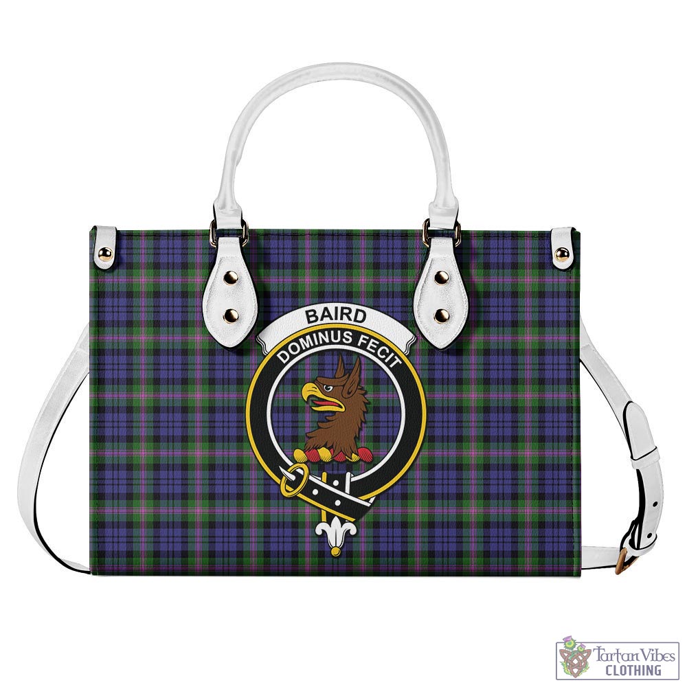 Tartan Vibes Clothing Baird Modern Tartan Luxury Leather Handbags with Family Crest