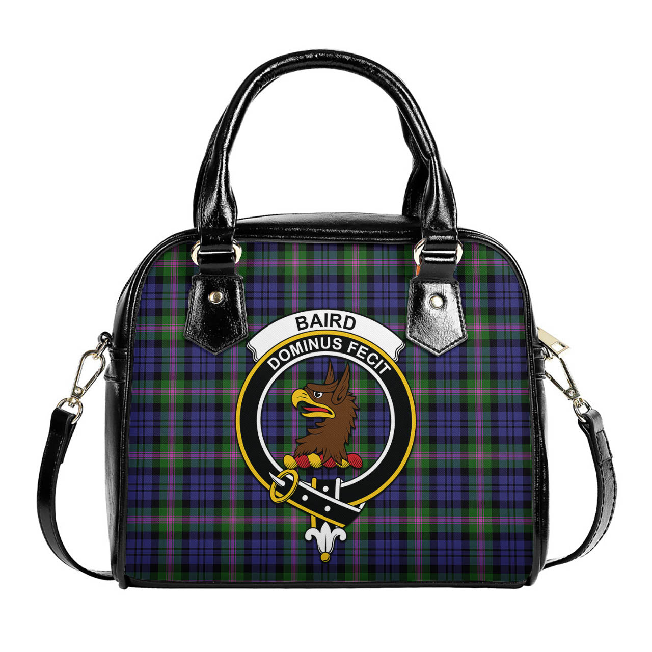 Baird Modern Tartan Shoulder Handbags with Family Crest One Size 6*25*22 cm - Tartanvibesclothing