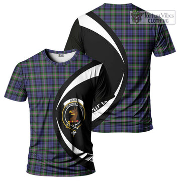 Baird Modern Tartan T-Shirt with Family Crest Circle Style