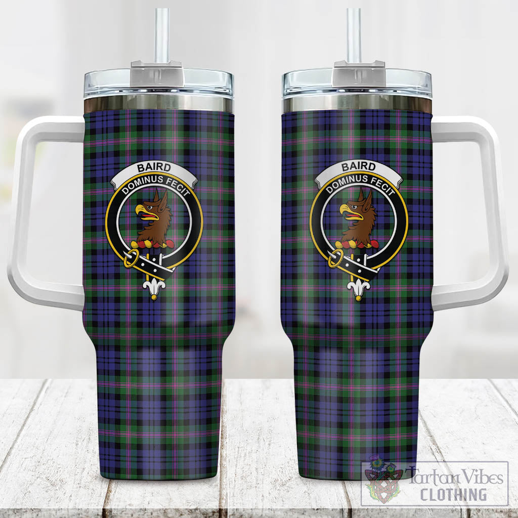 Tartan Vibes Clothing Baird Modern Tartan and Family Crest Tumbler with Handle