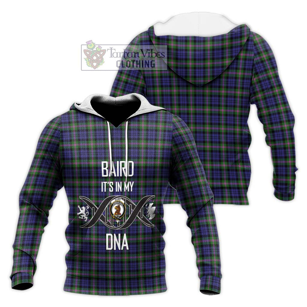 Baird Modern Tartan Knitted Hoodie with Family Crest DNA In Me Style Unisex Knitted Pullover Hoodie - Tartanvibesclothing Shop