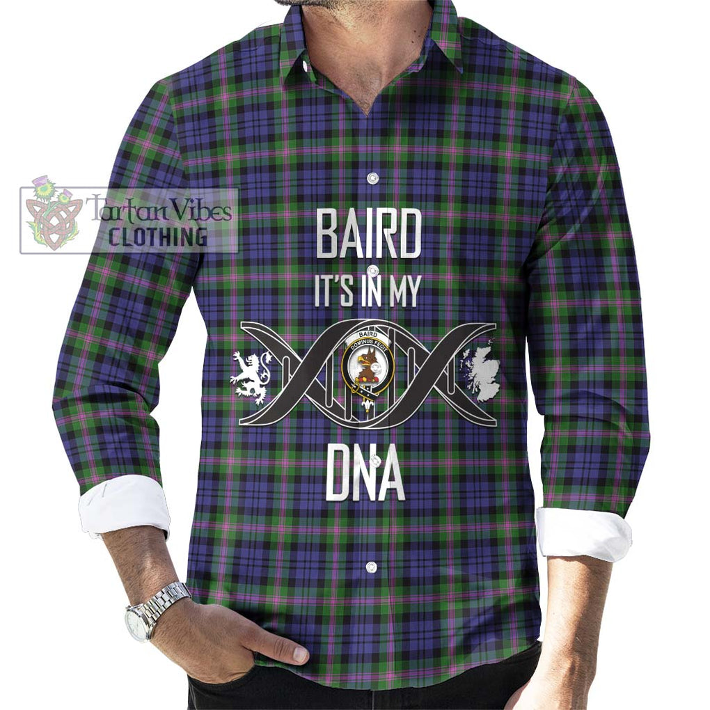 Baird Modern Tartan Long Sleeve Button Shirt with Family Crest DNA In Me Style Men's Shirt S - Tartanvibesclothing Shop