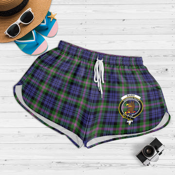 Baird Modern Tartan Womens Shorts with Family Crest