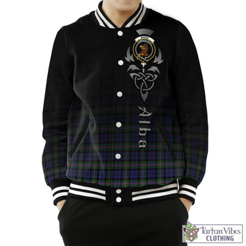 Baird Modern Tartan Baseball Jacket Featuring Alba Gu Brath Family Crest Celtic Inspired