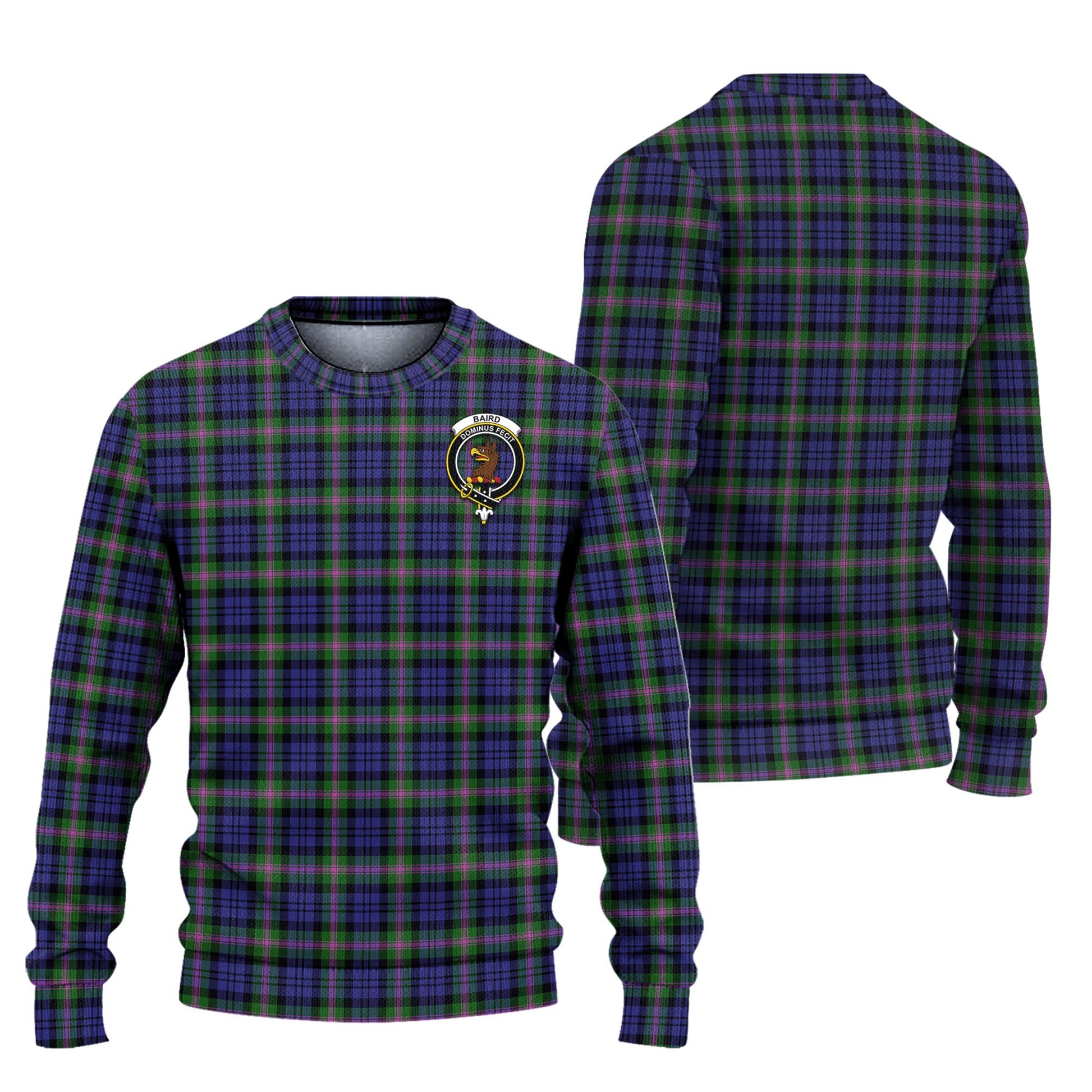 Baird Modern Tartan Knitted Sweater with Family Crest Unisex - Tartanvibesclothing