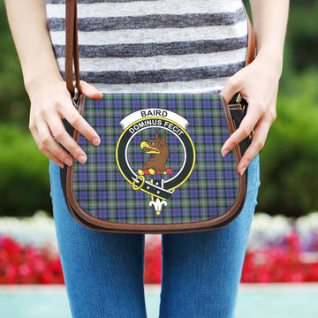 Baird Modern Tartan Saddle Bag with Family Crest