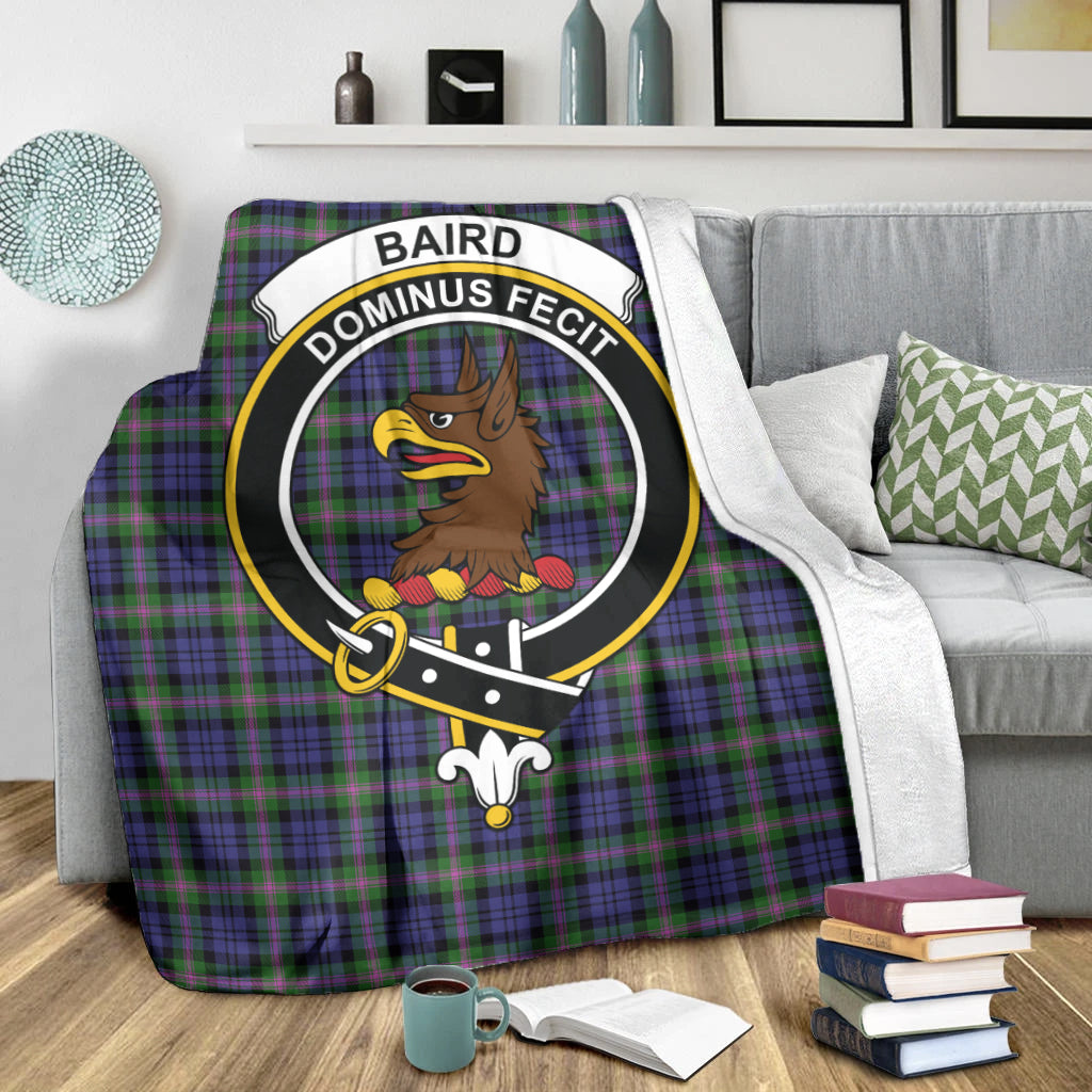 Baird Modern Tartan Blanket with Family Crest X-Large 59 x 79 inches 150 x 200 cm - Tartan Vibes Clothing