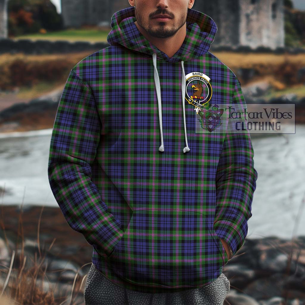 Baird Modern Tartan Cotton Hoodie with Family Crest Pullover Hoodie XS - Tartan Vibes Clothing