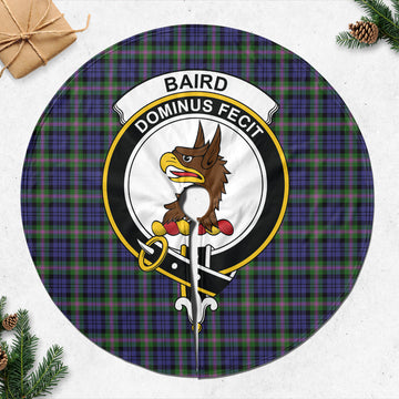 Baird Modern Tartan Christmas Tree Skirt with Family Crest