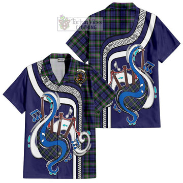 Baird Modern Tartan Short Sleeve Button Shirt with Epic Bagpipe Style