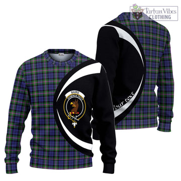 Baird Modern Tartan Ugly Sweater with Family Crest Circle Style