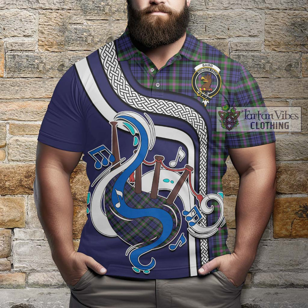 Tartan Vibes Clothing Baird Modern Tartan Polo Shirt with Epic Bagpipe Style