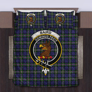 Baird Modern Tartan Quilt Bed Set with Family Crest