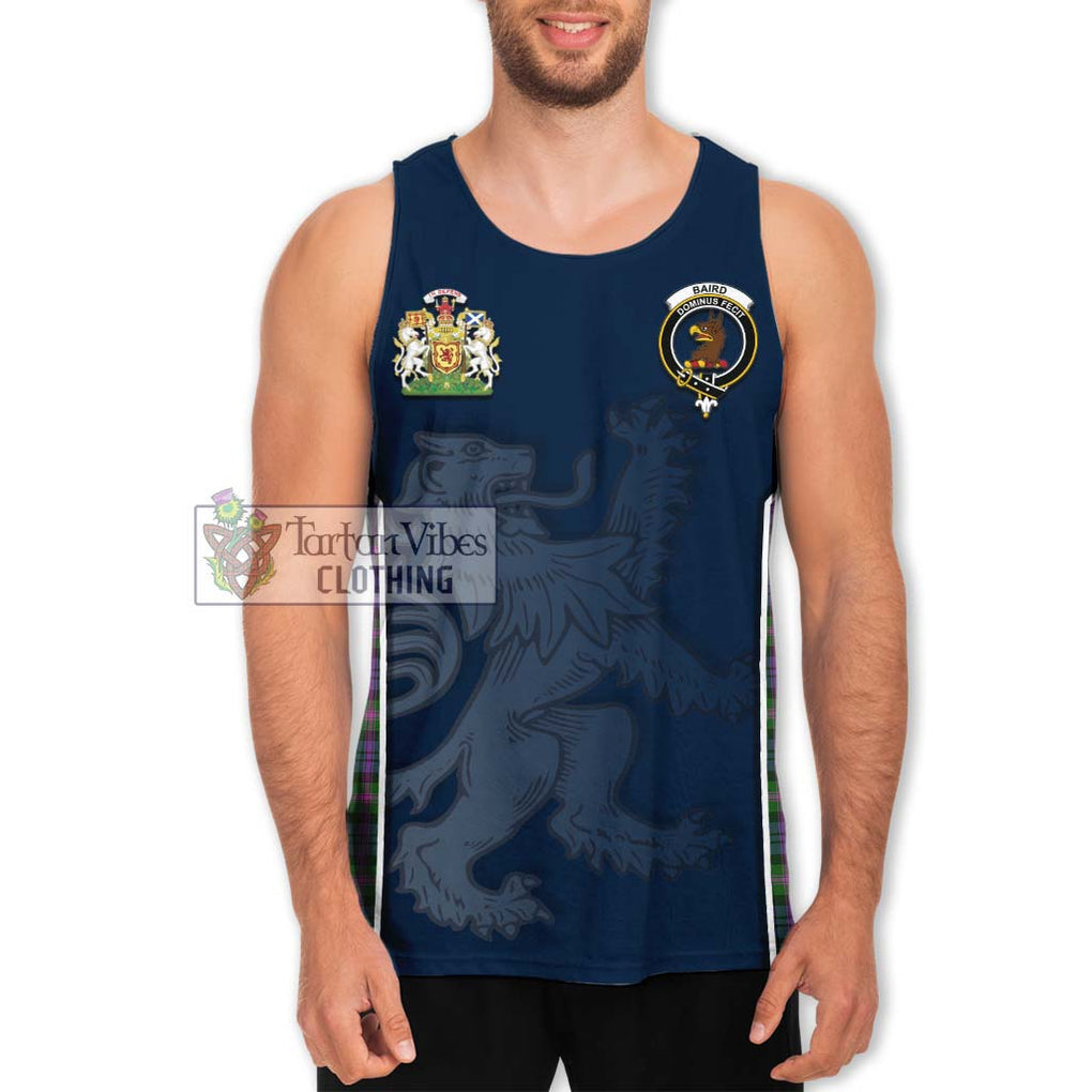 Baird Modern Tartan Men's Tank Top with Family Crest and Lion Rampant Vibes Sport Style Men - Tartan Vibes Clothing