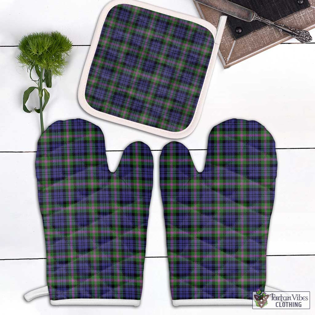 Baird Modern Tartan Combo Oven Mitt & Pot-Holder Combo 1 Oven Mitt & 1 Pot-Holder White - Tartan Vibes Clothing