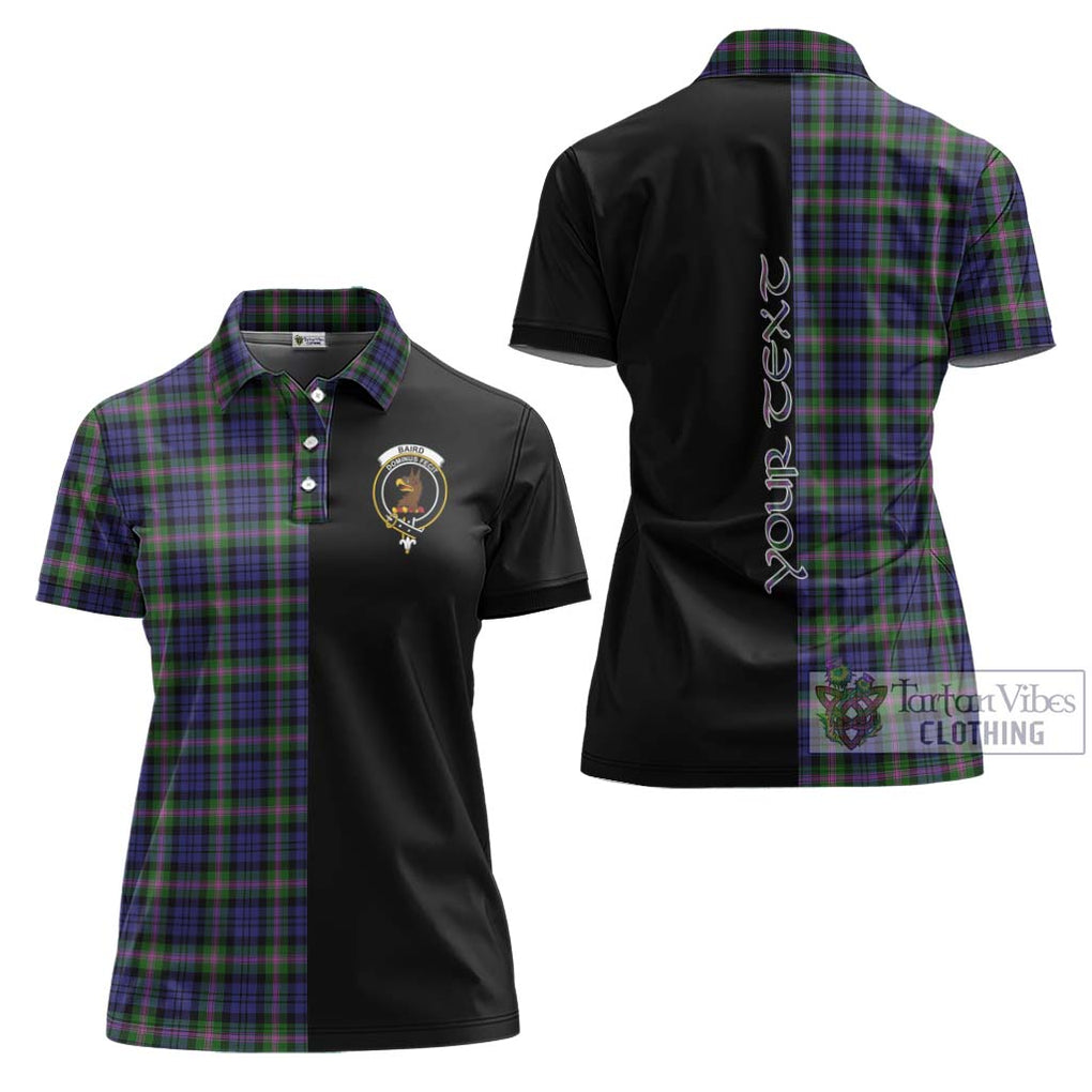 Baird Modern Tartan Women's Polo Shirt with Family Crest and Half Of Me Style Women - Tartanvibesclothing Shop