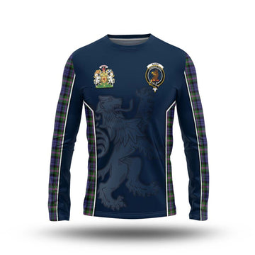 Baird Modern Tartan Long Sleeve T-Shirt with Family Crest and Lion Rampant Vibes Sport Style