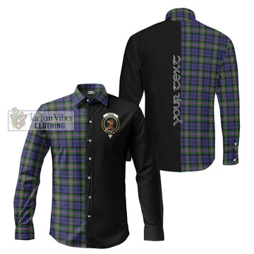 Baird Modern Tartan Long Sleeve Button Shirt with Family Crest and Half Of Me Style