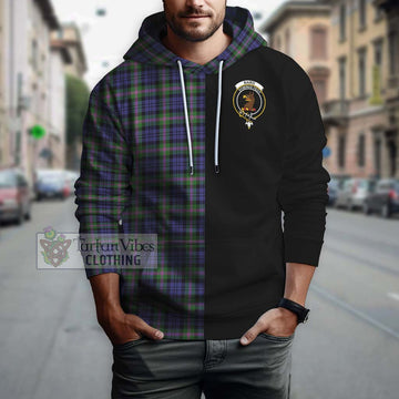 Baird Modern Tartan Hoodie with Family Crest and Half Of Me Style