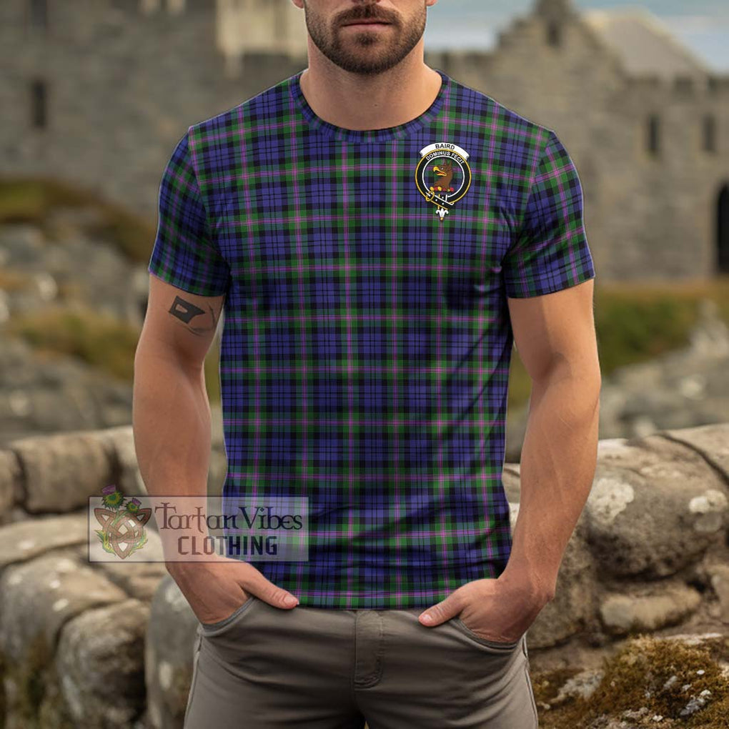 Baird Modern Tartan Cotton T-Shirt with Family Crest Men's Shirt - Tartanvibesclothing Shop