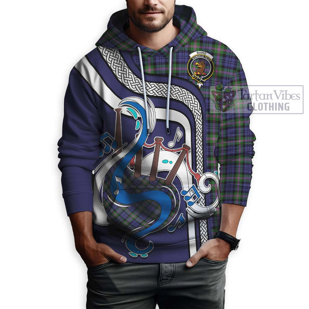 Baird Modern Tartan Hoodie with Epic Bagpipe Style Zip Hoodie - Tartanvibesclothing Shop