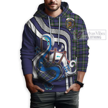 Baird Modern Tartan Hoodie with Epic Bagpipe Style