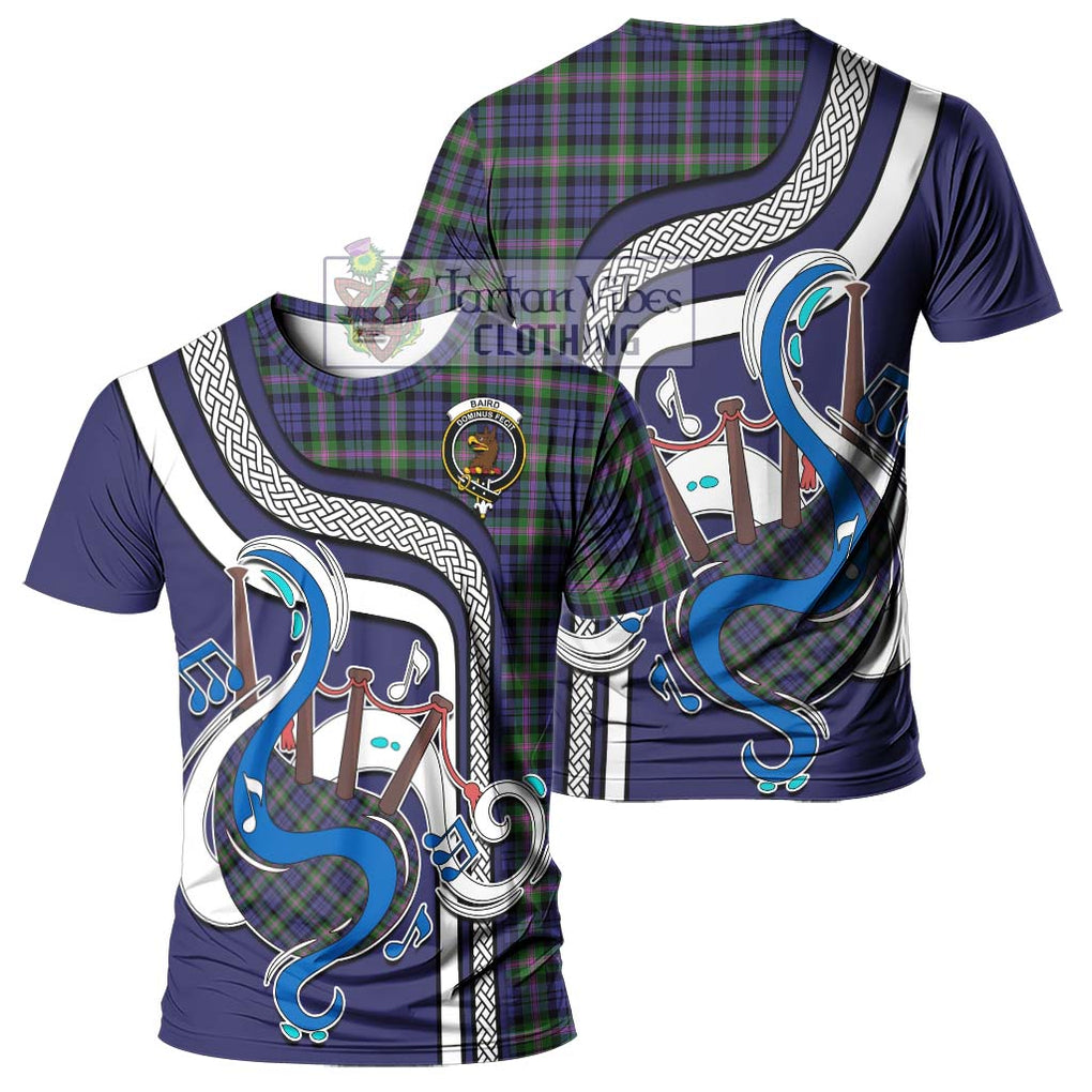 Baird Modern Tartan T-Shirt with Epic Bagpipe Style - Tartanvibesclothing Shop