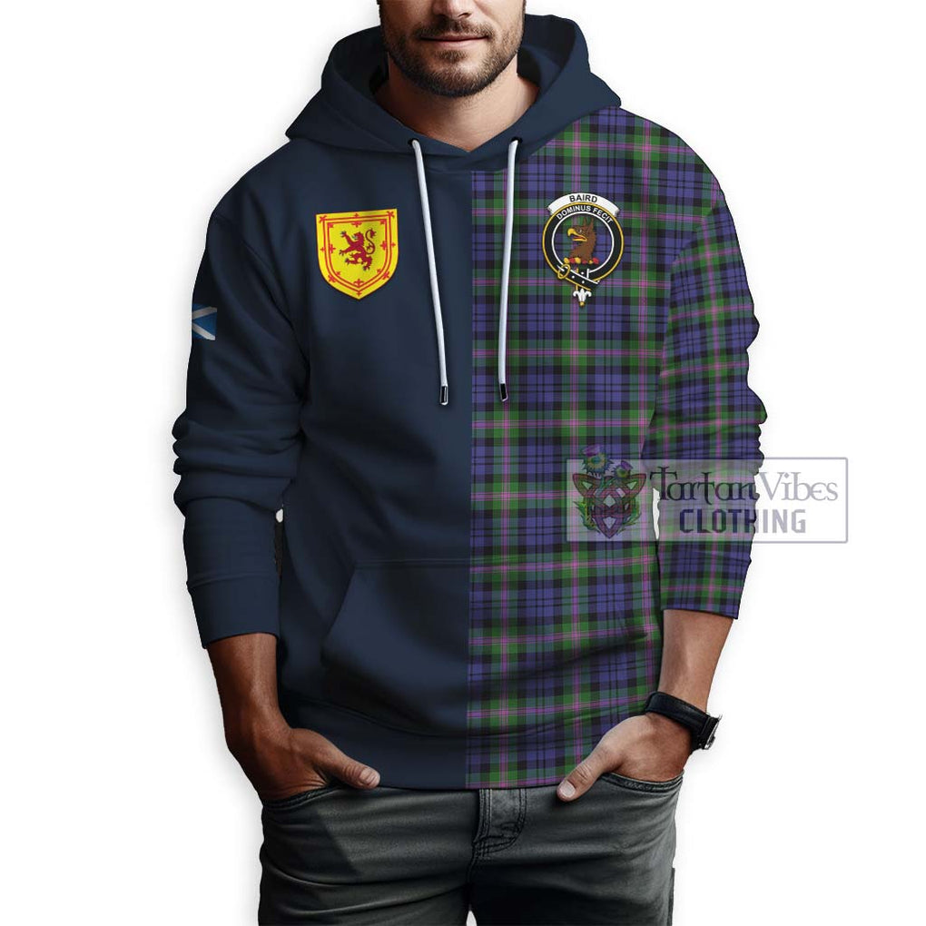 Tartan Vibes Clothing Baird Modern Tartan Hoodie with Scottish Lion Royal Arm Half Style