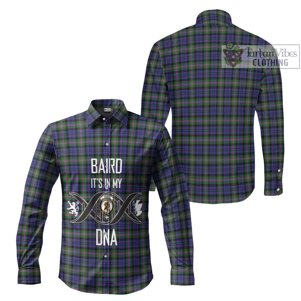 Baird Modern Tartan Long Sleeve Button Shirt with Family Crest DNA In Me Style Men's Shirt - Tartanvibesclothing Shop