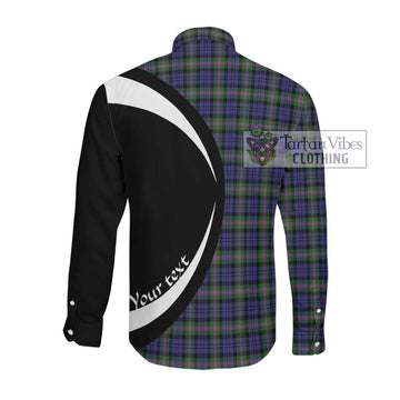 Baird Modern Tartan Long Sleeve Button Up with Family Crest Circle Style