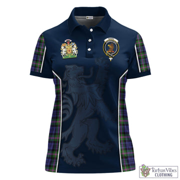 Baird Modern Tartan Women's Polo Shirt with Family Crest and Lion Rampant Vibes Sport Style