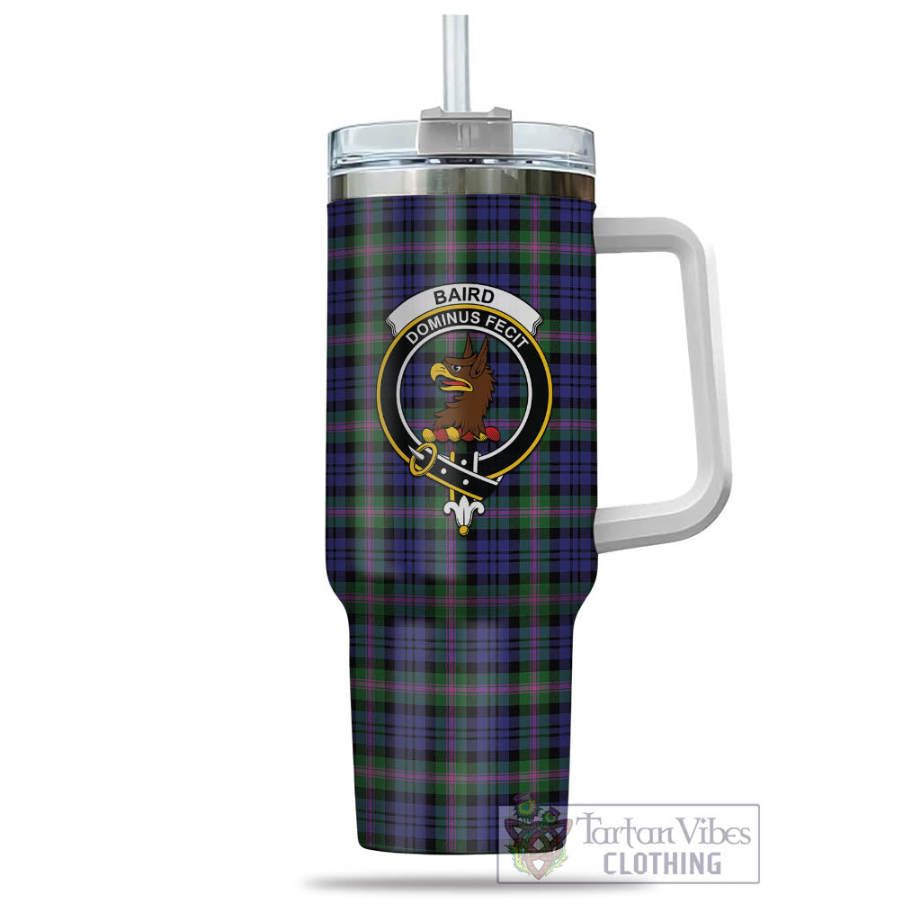 Tartan Vibes Clothing Baird Modern Tartan and Family Crest Tumbler with Handle