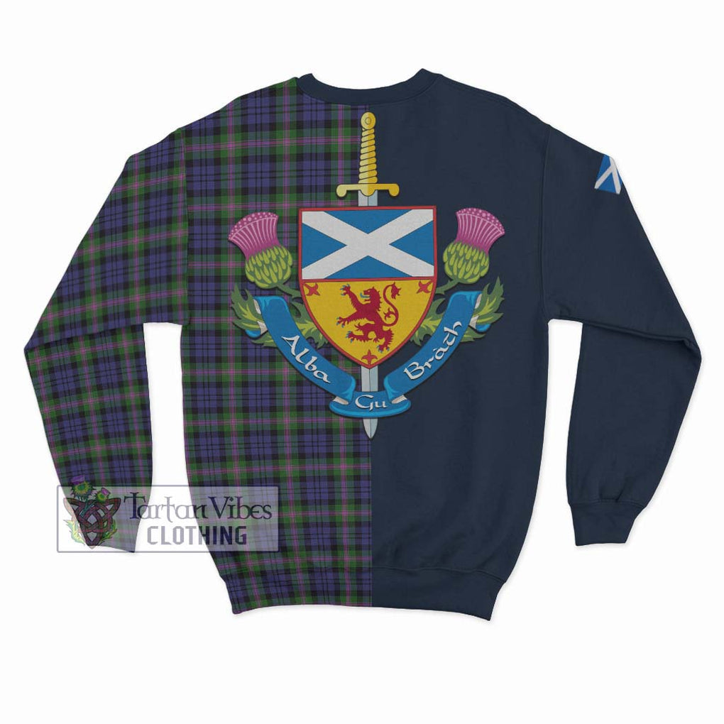 Tartan Vibes Clothing Baird Modern Tartan Sweatshirt with Scottish Lion Royal Arm Half Style