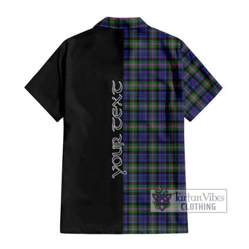 Baird Modern Tartan Short Sleeve Button Shirt with Family Crest and Half Of Me Style