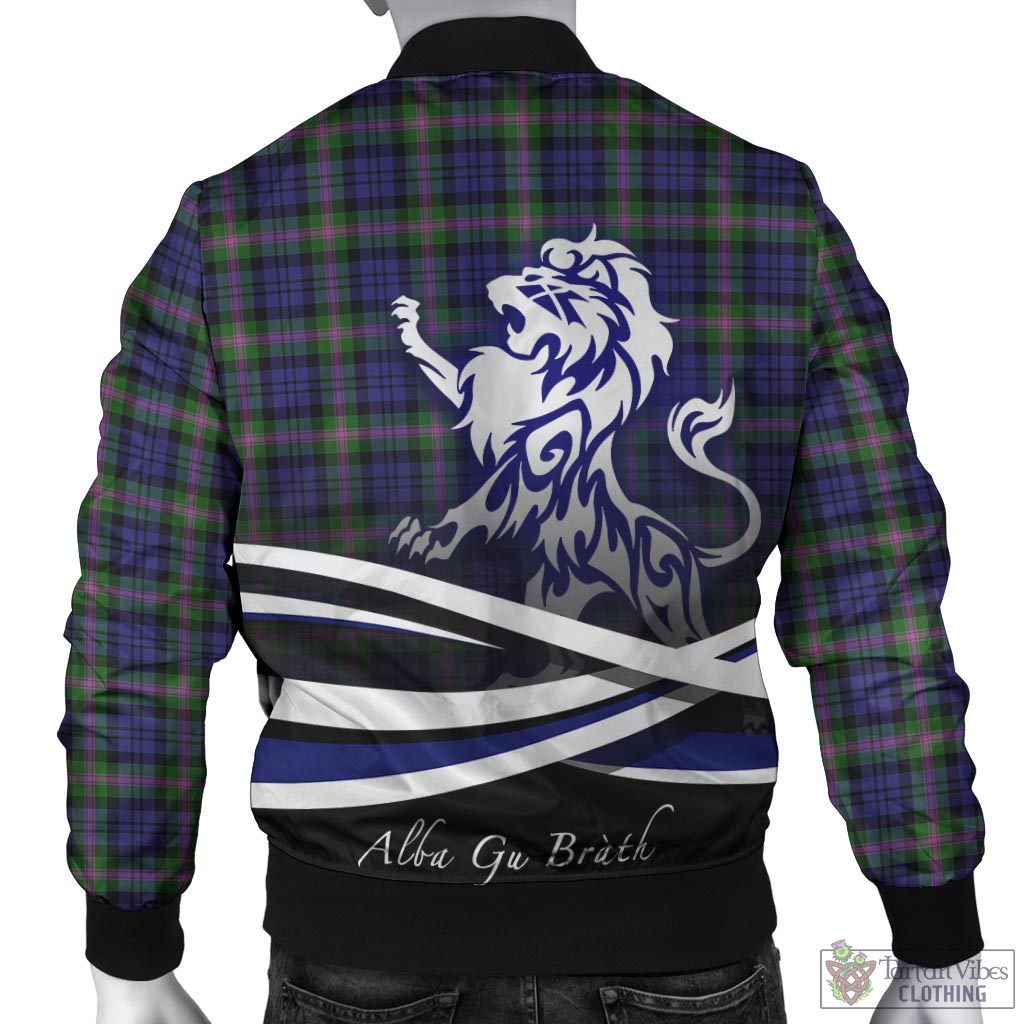 Tartan Vibes Clothing Baird Modern Tartan Bomber Jacket with Alba Gu Brath Regal Lion Emblem