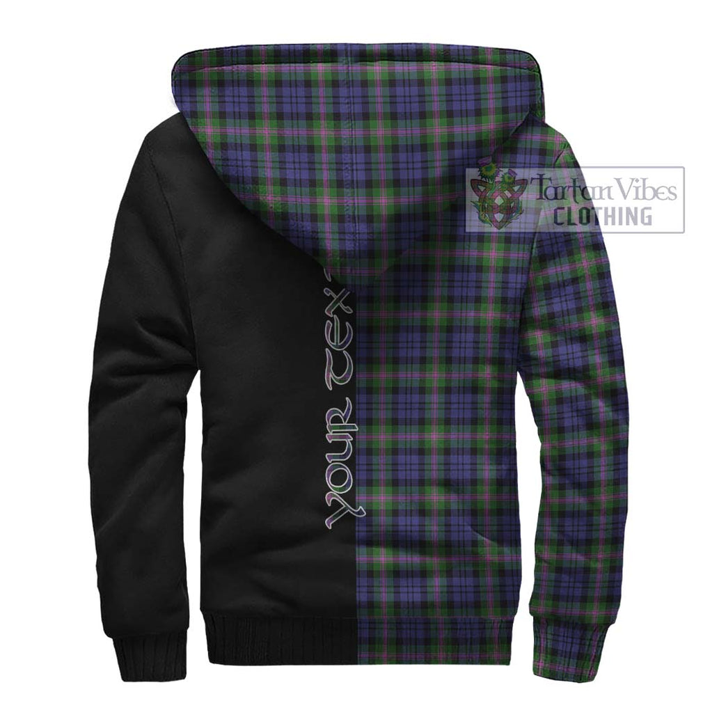 Baird Modern Tartan Sherpa Hoodie with Family Crest and Half Of Me Style - Tartanvibesclothing Shop