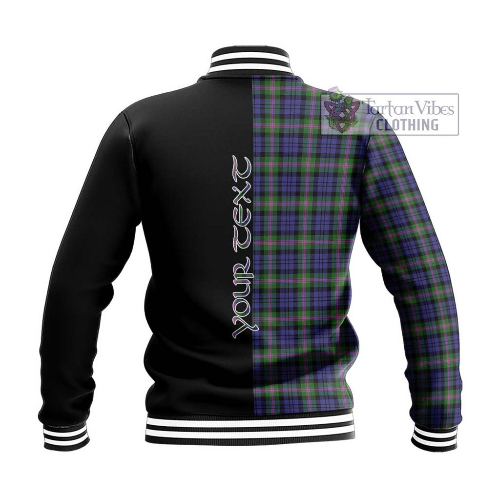 Baird Modern Tartan Baseball Jacket with Family Crest and Half Of Me Style - Tartanvibesclothing Shop