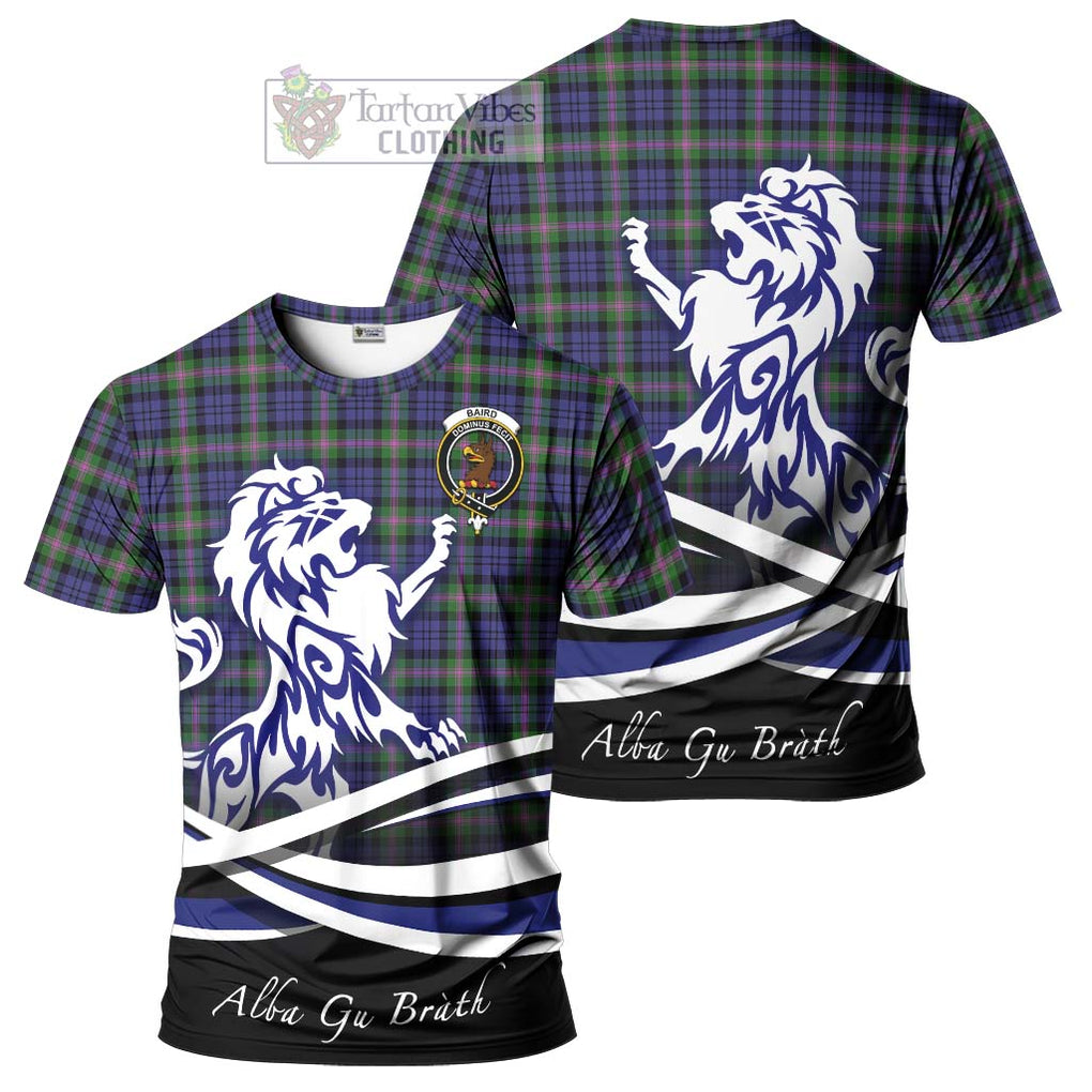 Tartan Vibes Clothing Baird Modern Tartan Cotton T-shirt with Alba Gu Brath Regal Lion Emblem