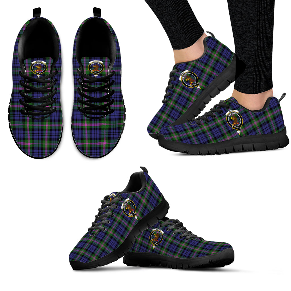 Baird Modern Tartan Sneakers with Family Crest - Tartan Vibes Clothing