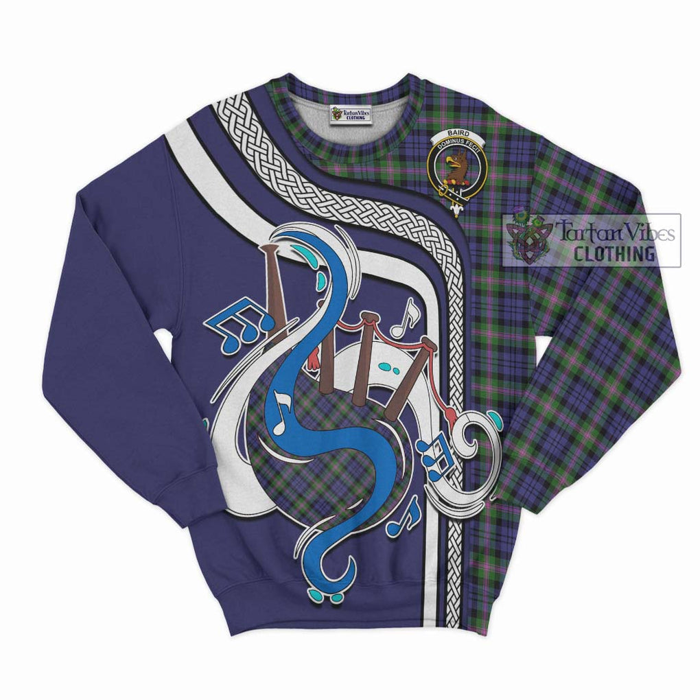 Baird Modern Tartan Sweatshirt with Epic Bagpipe Style - Tartanvibesclothing Shop