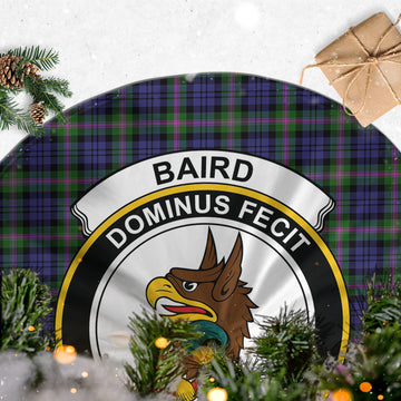 Baird Modern Tartan Christmas Tree Skirt with Family Crest