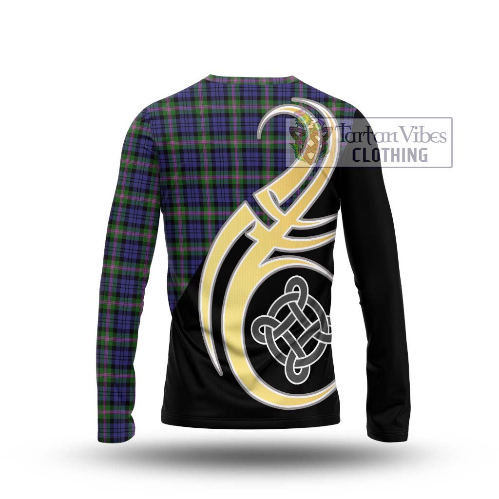 Baird Modern Tartan Long Sleeve T-Shirt with Family Crest and Celtic Symbol Style - Tartan Vibes Clothing