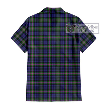 Baird Modern Tartan Short Sleeve Button Shirt with Family Crest DNA In Me Style