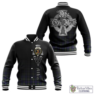 Baird Modern Tartan Baseball Jacket Featuring Alba Gu Brath Family Crest Celtic Inspired