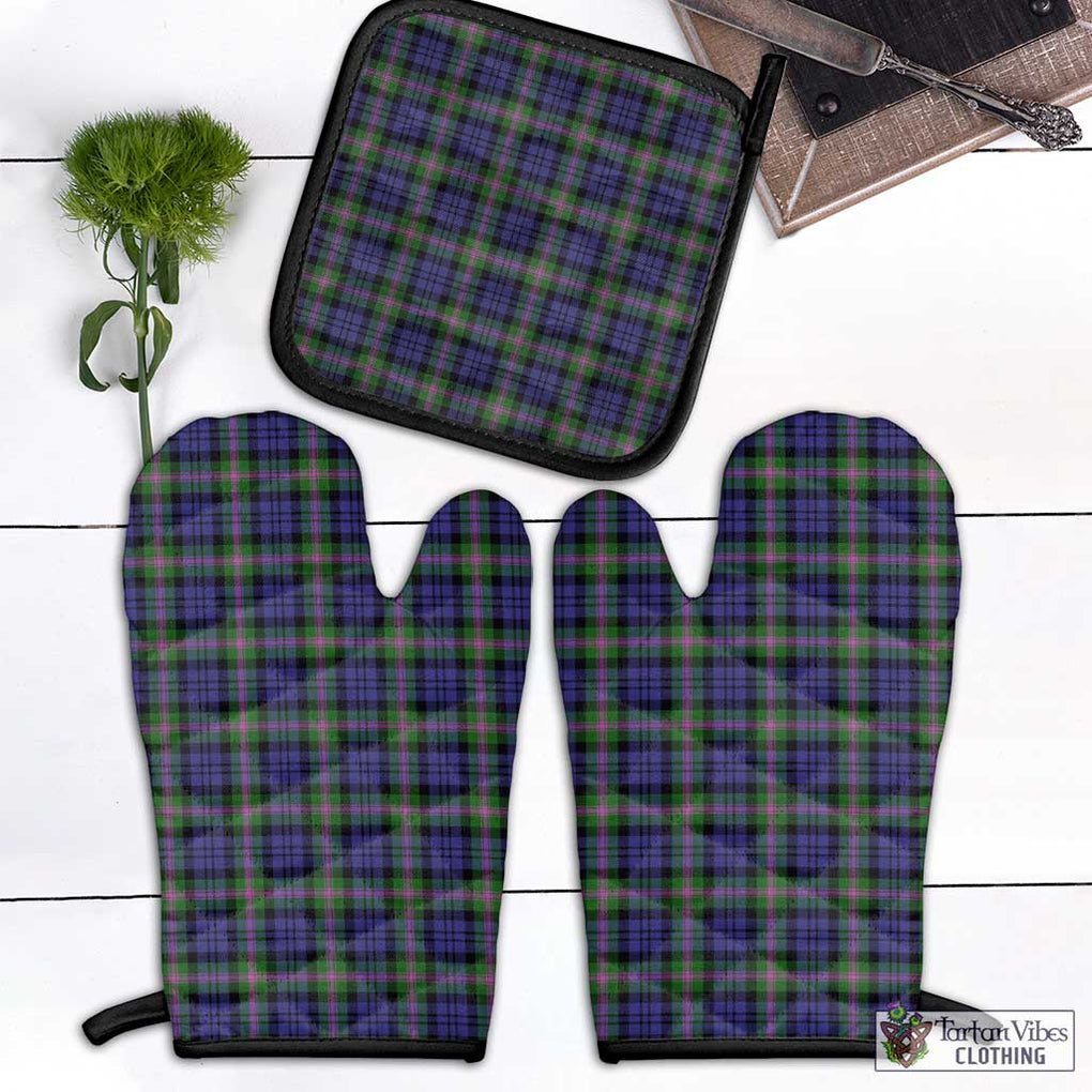 Baird Modern Tartan Combo Oven Mitt & Pot-Holder Combo 1 Oven Mitt & 1 Pot-Holder Black - Tartan Vibes Clothing