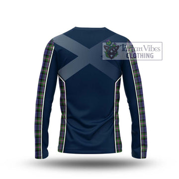 Baird Modern Tartan Long Sleeve T-Shirt with Family Crest and Lion Rampant Vibes Sport Style