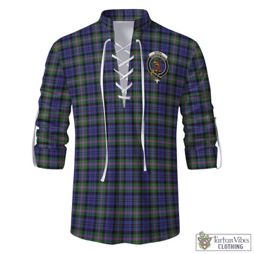 Baird Modern Tartan Men's Scottish Traditional Jacobite Ghillie Kilt Shirt with Family Crest