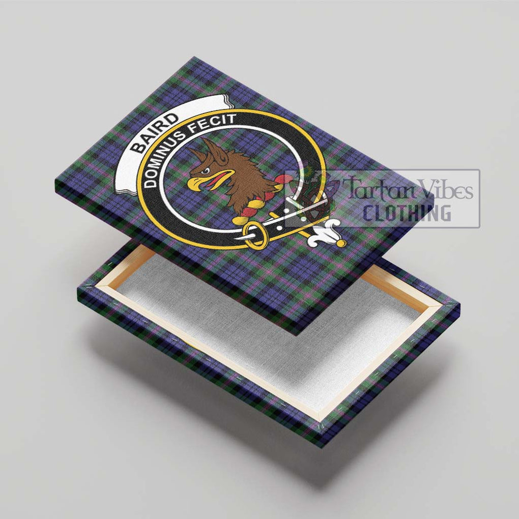 Baird Modern Tartan Canvas Print Wall Art with Family Crest - Tartan Vibes Clothing