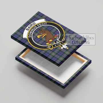 Baird Modern Tartan Canvas Print Wall Art with Family Crest